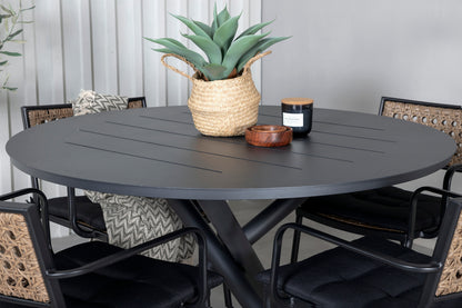 Alma & Paola Spisebord ⌀120 + Spisestole Natur