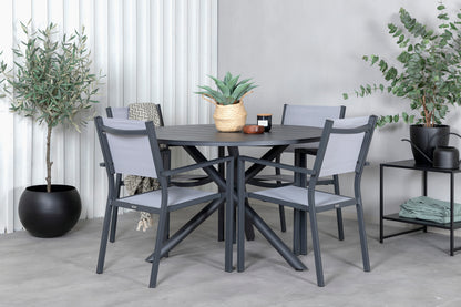 Alma & Copacabana Spisebord ⌀120 + Spisestole