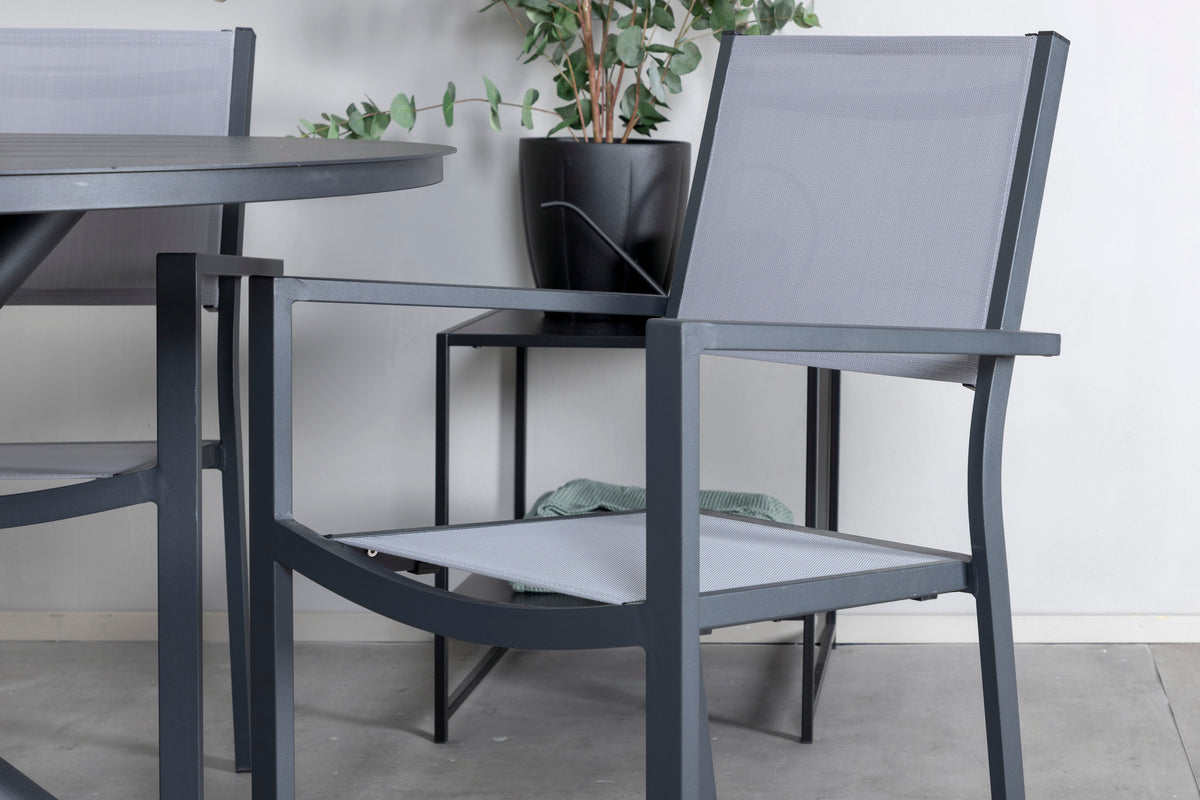 Alma & Copacabana Spisebord ⌀120 + Spisestole