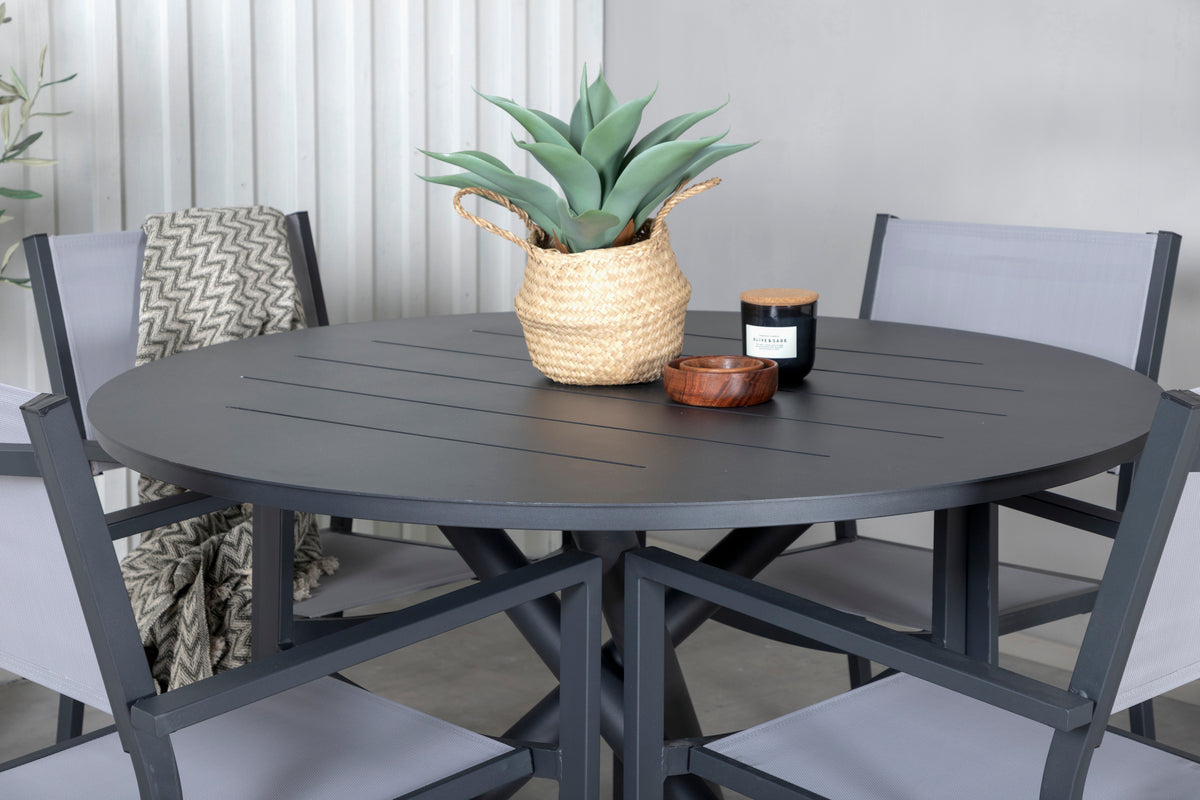 Alma & Copacabana Spisebord ⌀120 + Spisestole