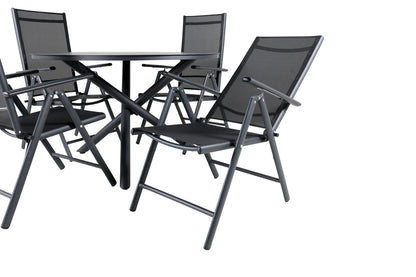 Alma & Break Spisebord ⌀120 + Positionsstole Sort