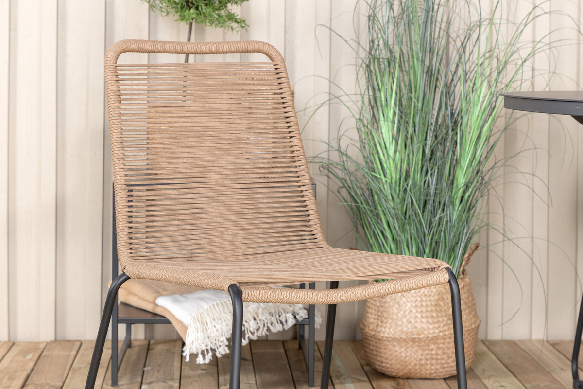 Alma & Lindos Spisebord ⌀120 + Spisestole Brun