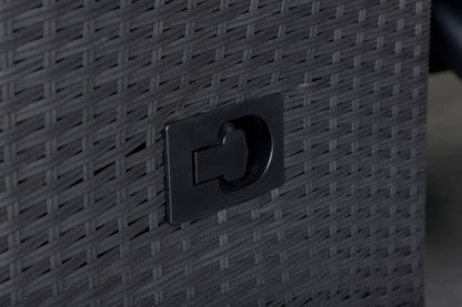 Alma & Padova Spisebord ⌀120 + Reclinerstole Sort