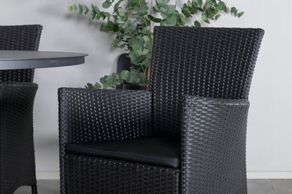 Alma & Knick Spisebord ⌀120 + Spisestole Sort