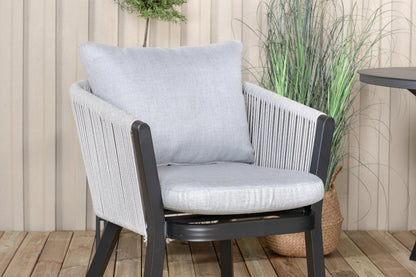 Alma & Virya Spisebord ⌀120 + Spisestole Grå