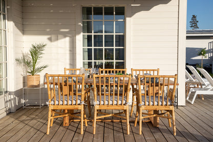 Cane & Plankton Spisestole Natur + Spisebord 220x100