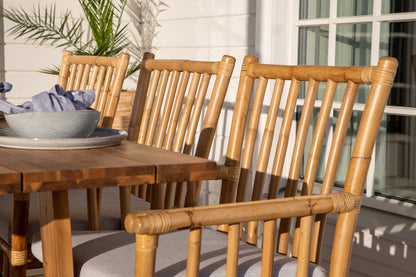 Cane & Plankton Spisestole Natur + Spisebord 220x100