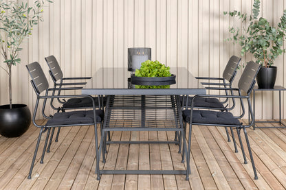 Nicke & Dallas Spisestole Sort + Spisebord 193x90