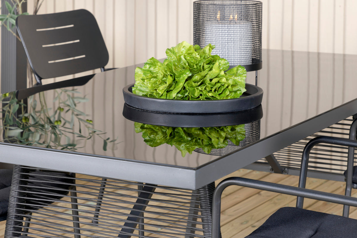 Nicke & Dallas Spisestole Sort + Spisebord 193x90