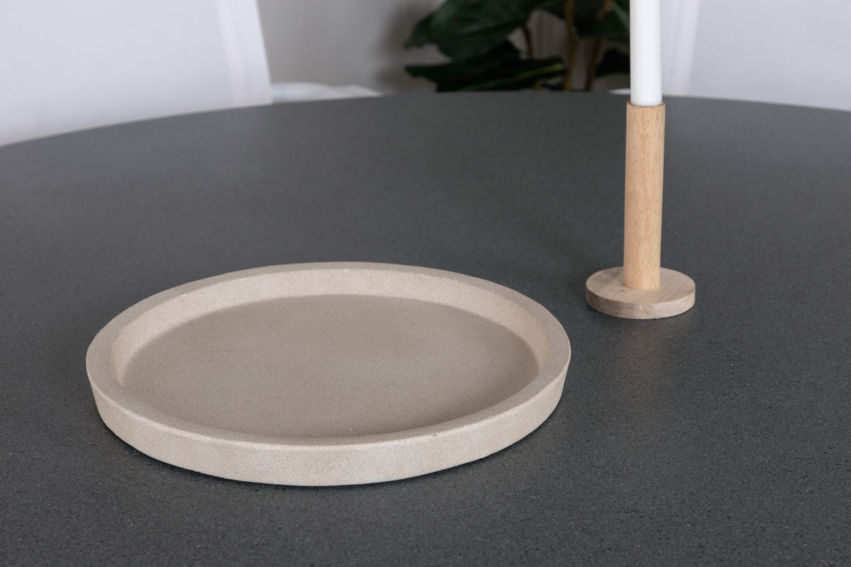 Spisebordsstol 6-pak Hvid + Rundt spisebord 140 Grå