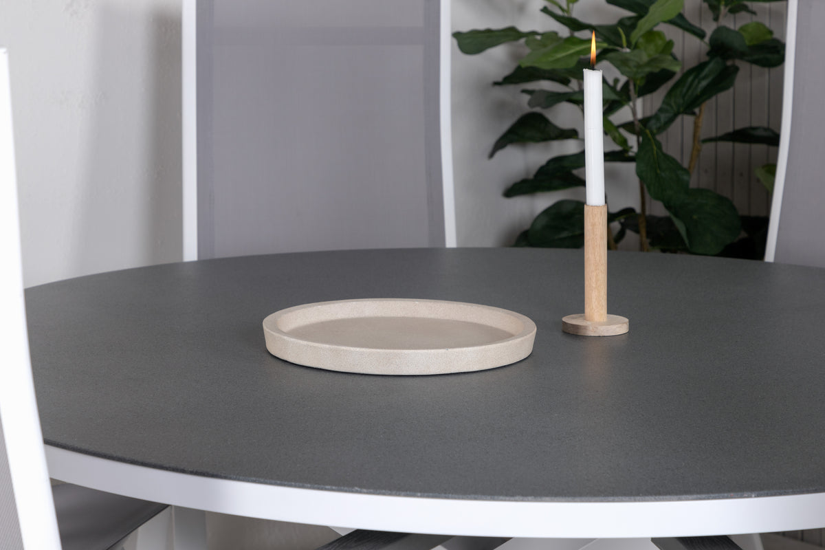 Albany & Copacabana Positionsstole 2-pak Grå + Runde Spisebord ø140 Grå