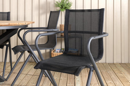 Alina & Mexico Spisestole Sort + Spisebord ⌀140