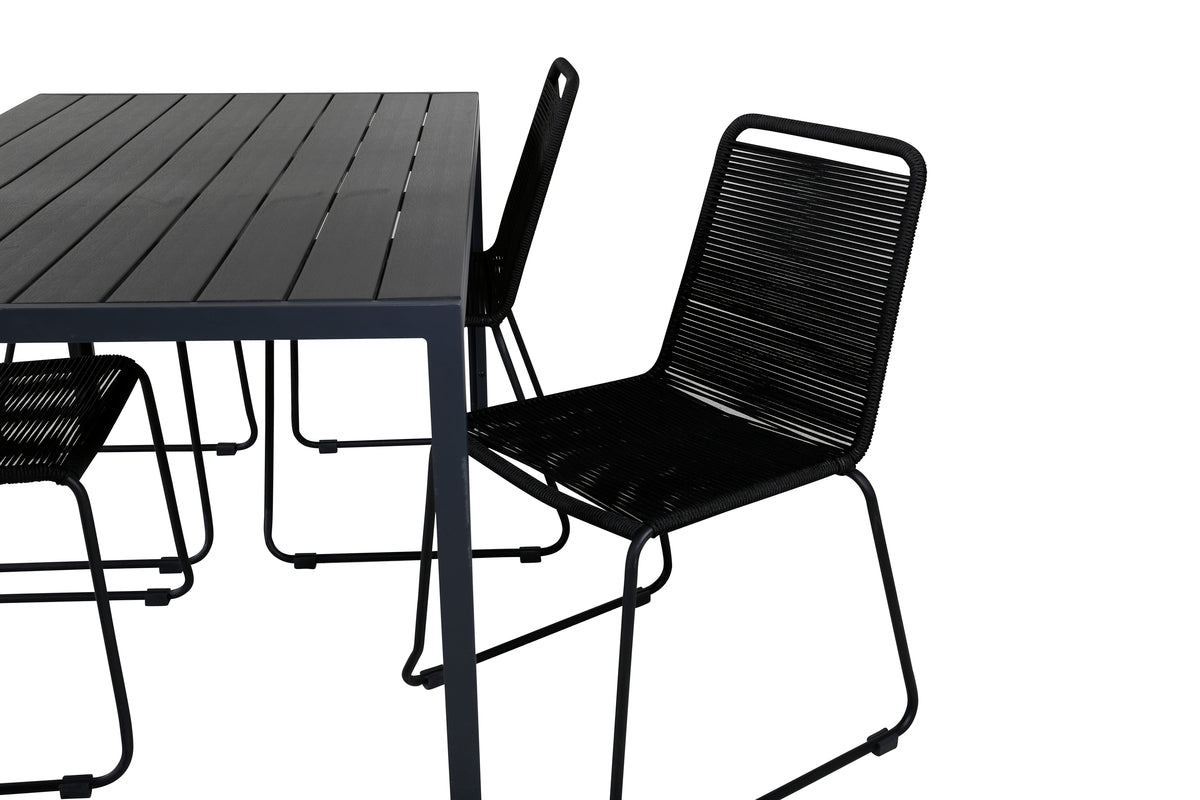 Spisestuesæt Sort Sort