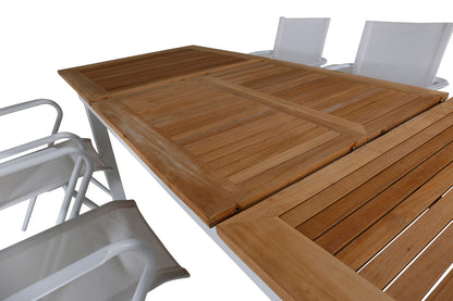 Alina & Panama Spisestole Hvid + Spisebord 160 x 90