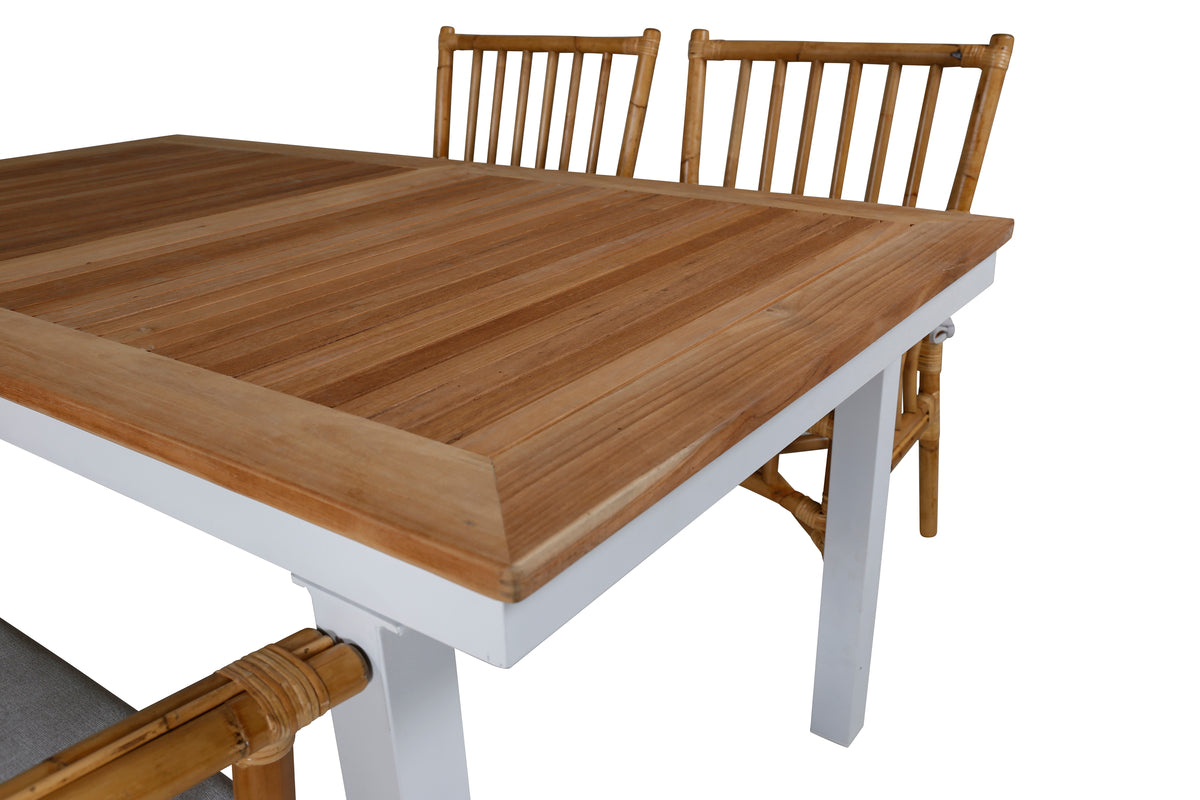 Cane & Panama Spisestole Natur + Spisebord 160 x 90