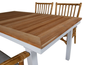 Cane & Panama Spisestole Natur + Spisebord 160 x 90