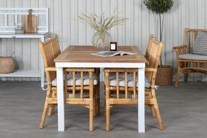 Cane & Panama Spisestole Natur + Spisebord 160 x 90