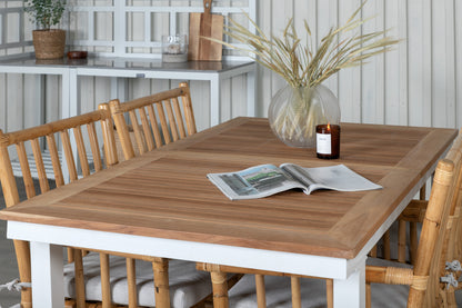 Cane & Panama Spisestole Natur + Spisebord 160 x 90