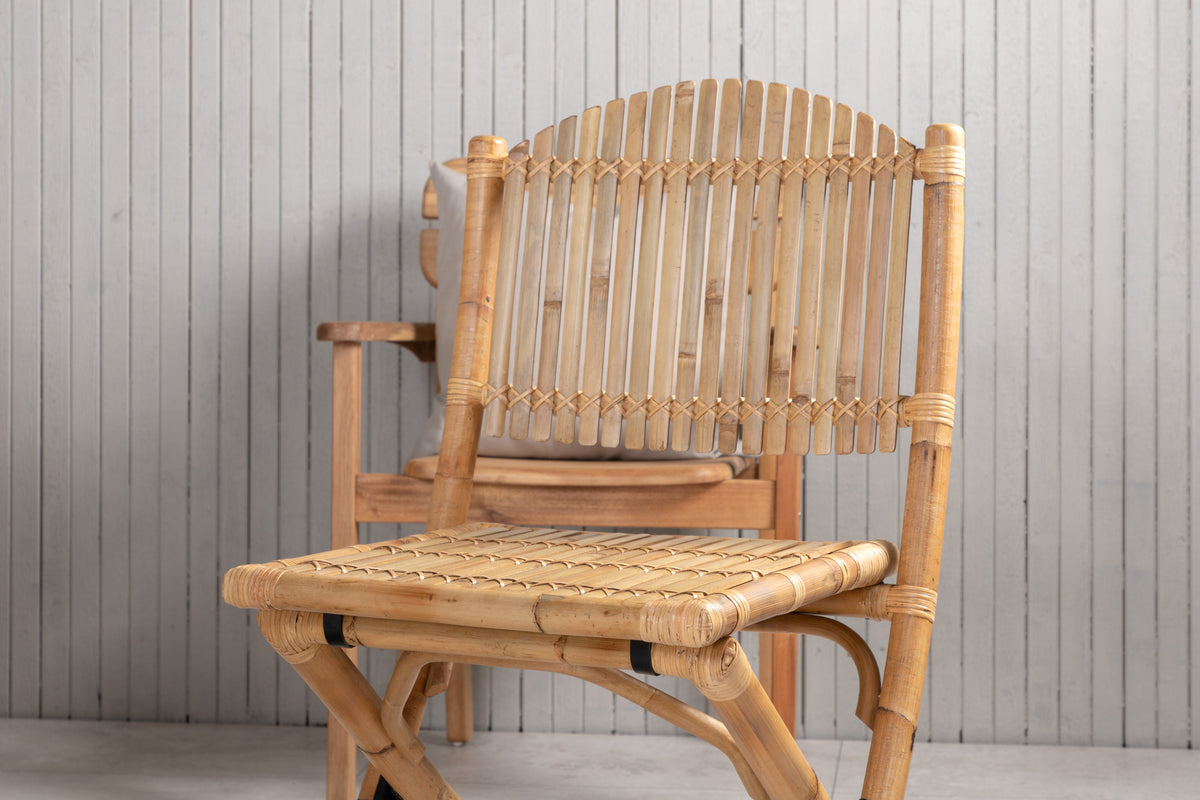 Cane & Panama Caféstole Natur + Spisebord 160 x 90