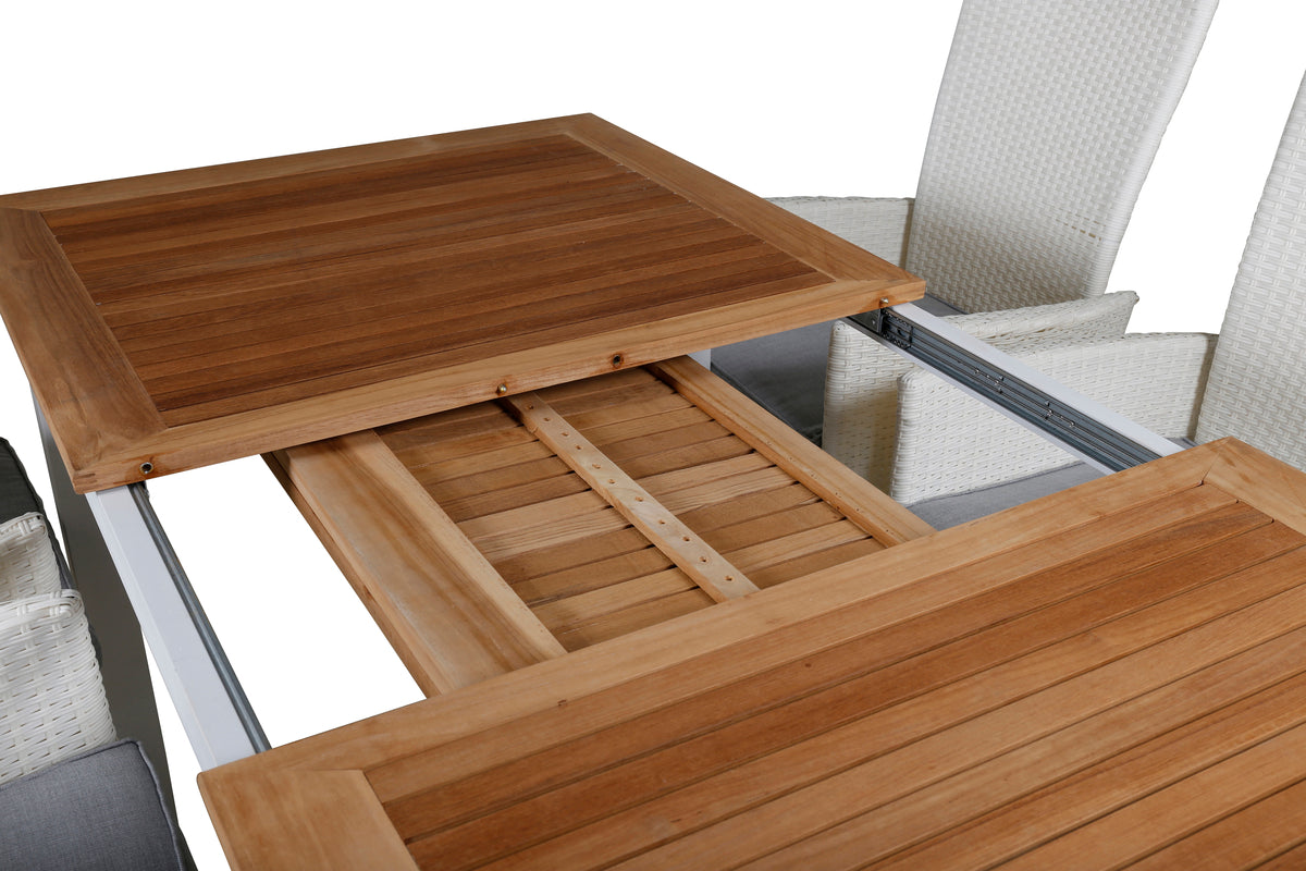 Cane & Panama Caféstole Natur + Spisebord 160 x 90