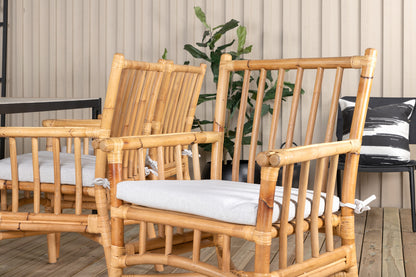 Cane & Texas Caféstole Natur + Spisebord 200x100