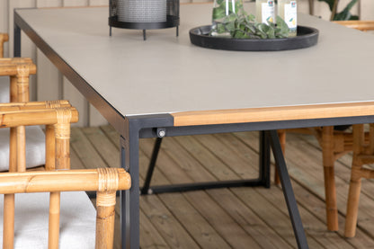 Cane & Texas Caféstole Natur + Spisebord 200x100