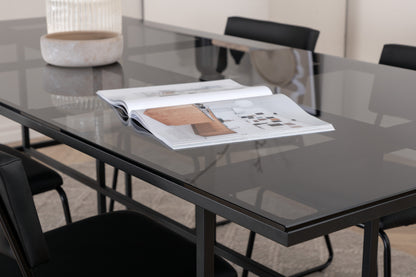 Kenth & Leif Spisebordsstole Sort + Spisebord 90x200