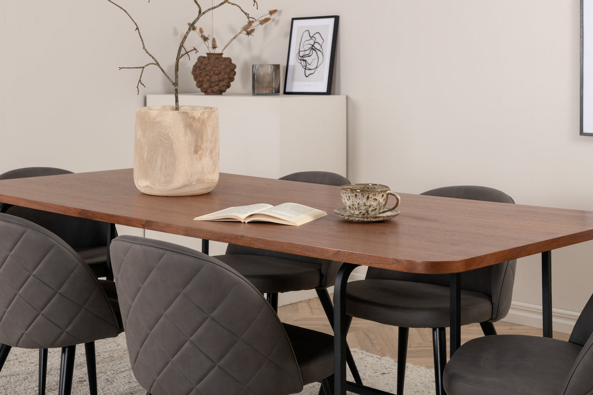 Uno, Velvet rektangulært spisebordssæt