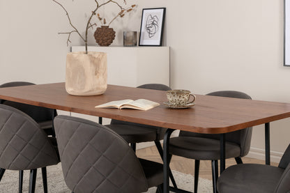 Uno, Velvet rektangulært spisebordssæt