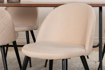 Uno, Velvet rektangulært spisebordssæt