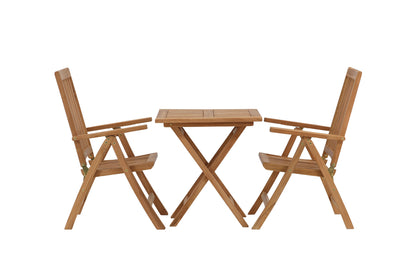 Rektangulært spisebord 70 x 70 Natur + Position stol Natur