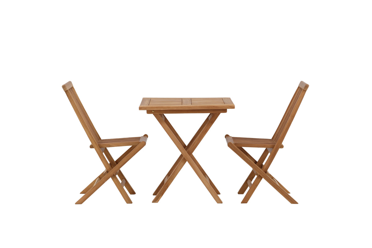 Rektangulært spisebord 70 x 70 Natur + Spisestuestol 2-pak Natur