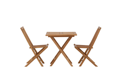 Rektangulært spisebord 70 x 70 Natur + Spisestuestol 2-pak Natur