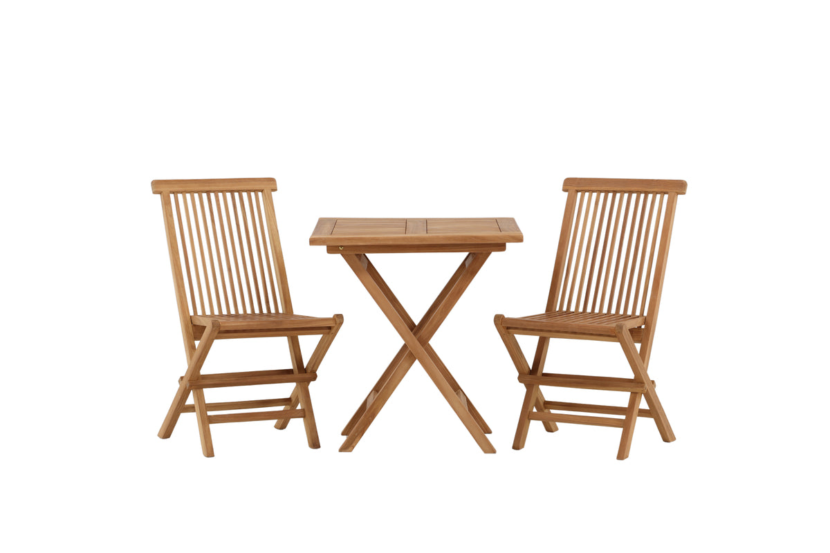 Rektangulært spisebord 70 x 70 Natur + Spisestuestol 2-pak Natur