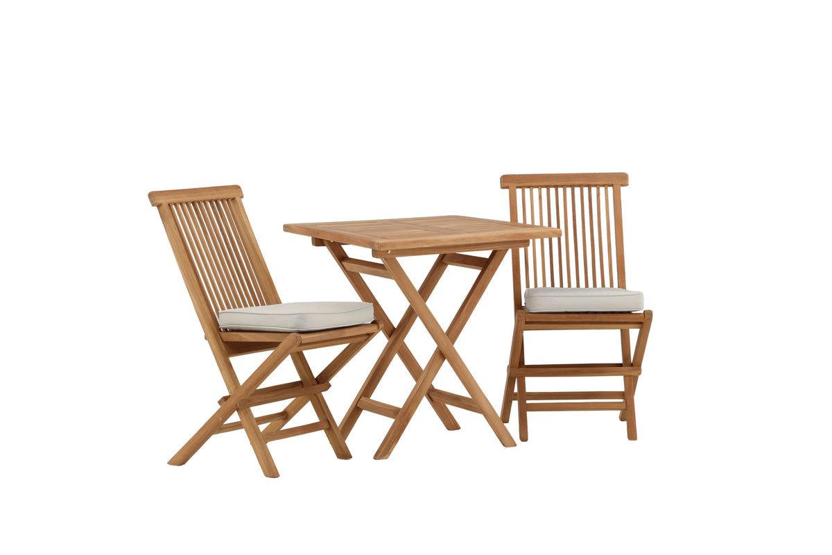 Rektangulært spisebord 70 x 70 Natur + Spisestuestol 2-pak Natur