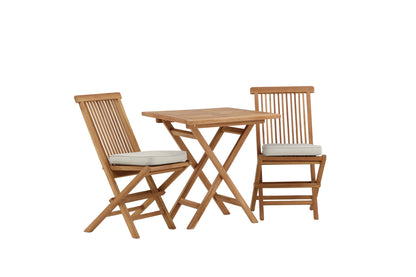 Rektangulært spisebord 70 x 70 Natur + Spisestuestol 2-pak Natur