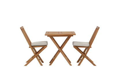 Rektangulært spisebord 70 x 70 Natur + Spisestuestol 2-pak Natur
