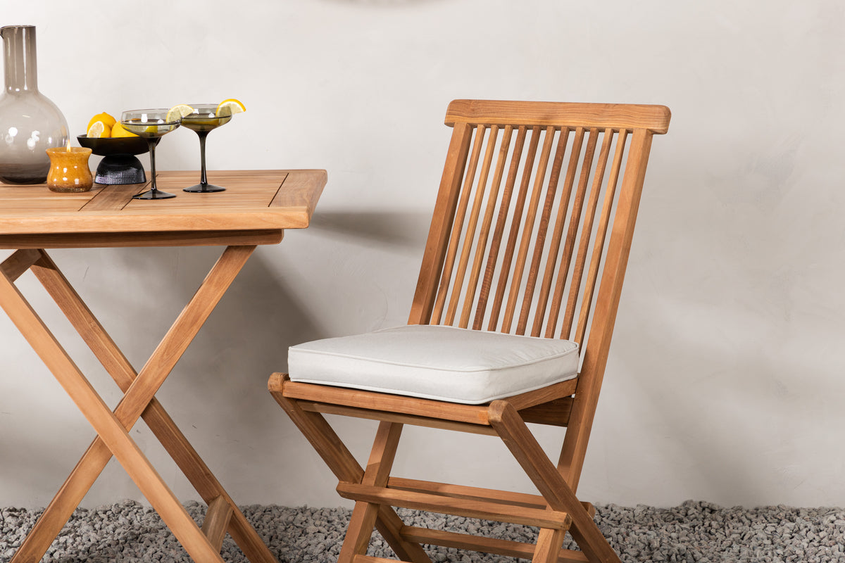 Rektangulært spisebord 70 x 70 Natur + Spisestuestol 2-pak Natur