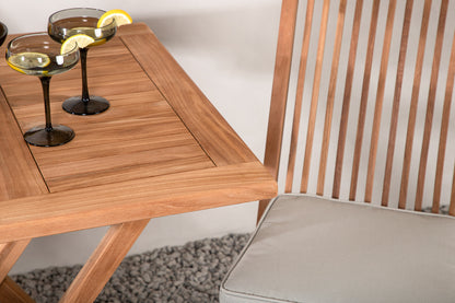 Rektangulært spisebord 70 x 70 Natur + Spisestuestol 2-pak Natur