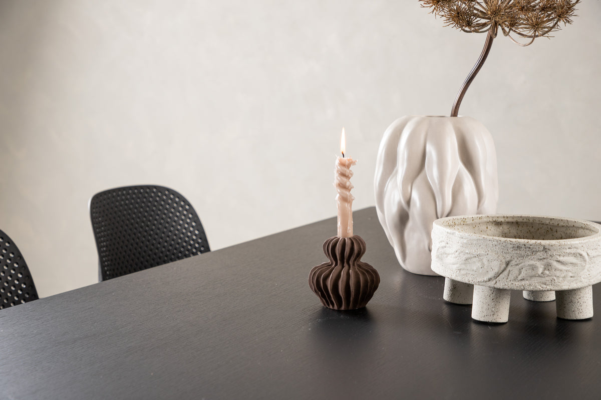 Baltimore & Vail Spisebordsstol 2-pak Sort + Rektangulært Spisebord 200 x 100 Sort