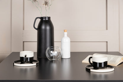 Tempe & Baltimore Rektangulært Spisebord 80 x 80 Sort + Spisebordsstol 2-pak Sort