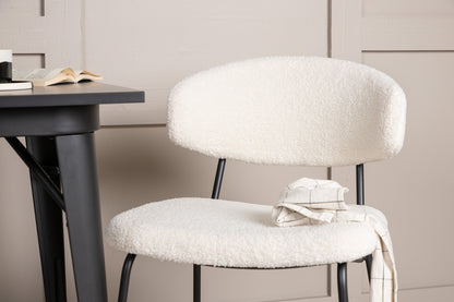 Chico & Tempe Spisebordsstol 2-pak Hvid + Rektangulært Spisebord 80 x 80 Sort