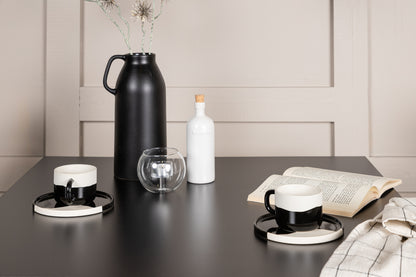 Crosett & Tempe Spisebordsstol 2-pak Sort + Rektangulært Spisebord 80 x 80 Sort