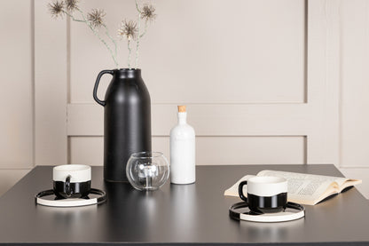 Tempe & Dyrön Rektangulært Spisebord 80 x 80 Sort + Spisebordsstol 2-pak Sort