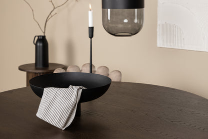 Limhamn & Stone Spisebordsstol 2-pak Beige + Rundt Spisebord ⌀120 Mocca