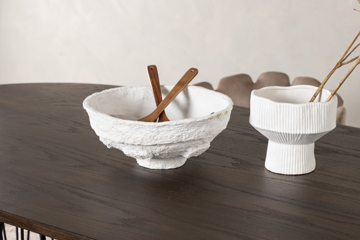 Limhamn & Stone Spisebordsstol Beige + Oval Spisebord 220 x 100 Mocca