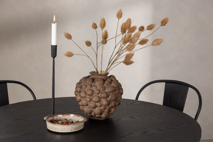 Tempe & Olivia Spisebordsstol 4-pak Sort + Rundt Spisebord ⌀110 Sort