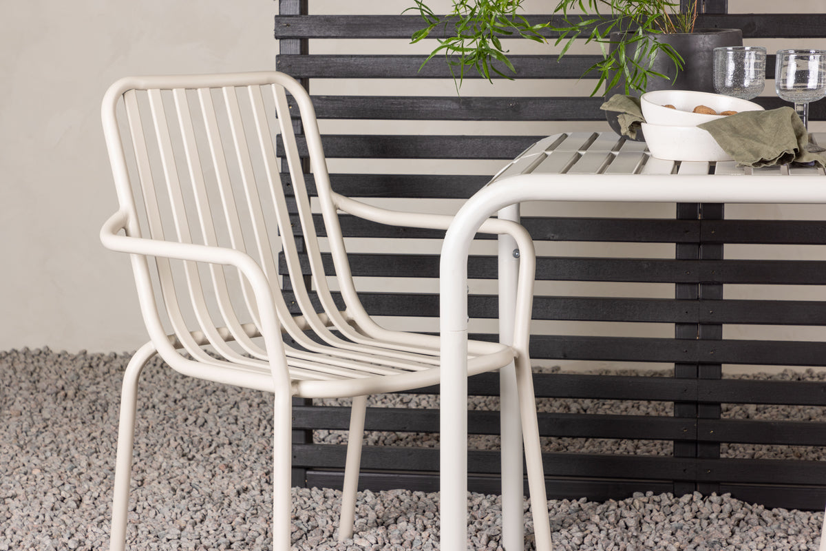 Cafébord 70 x 70 Beige + Spisebordsstol 2-pak Beige