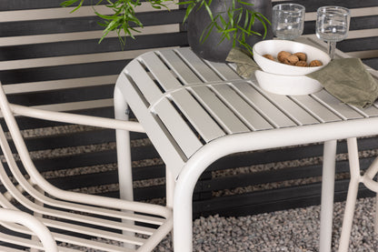 Cafébord 70 x 70 Beige + Spisebordsstol 2-pak Beige