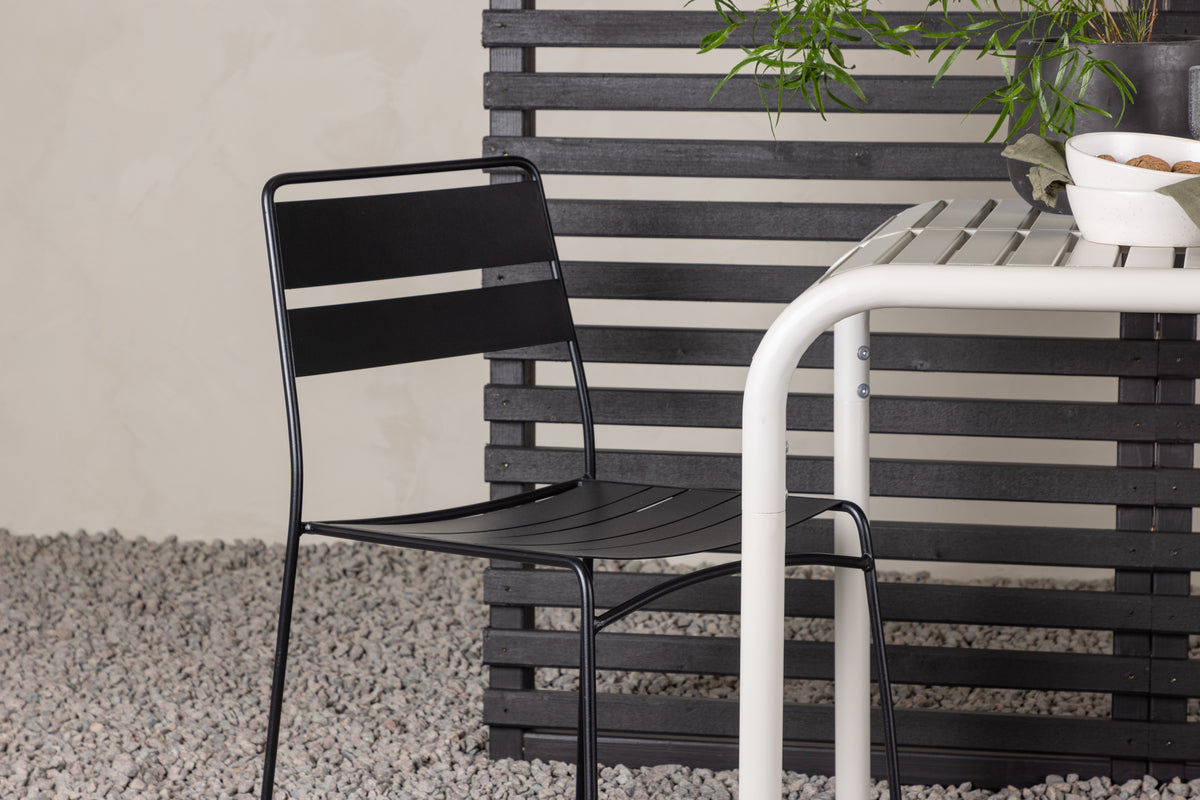 Lina & Borneo Spisestole Sort + Cafebord 70x70x75 Beige